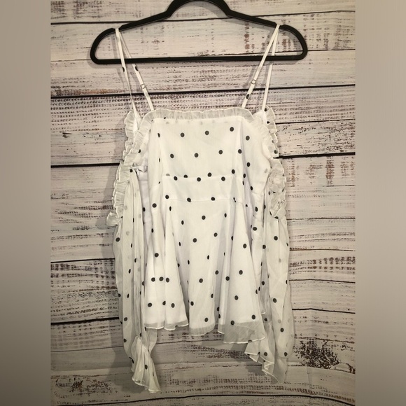 VENUS White Polka Dot Top - Picture 4 of 12